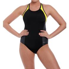 Yellow Swimsuits Freya Women's Freestyle Underwire Moulded One Piece Swimsuit in Black/Zest AS3969 Plus HerRoom.com