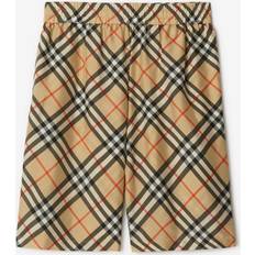 Silk Shorts Burberry Check Silk Shorts