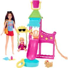 Barbie skipper Mattel Barbie Skipper Doll & Waterpark Playset with Working Water Slide & Accessories HKD80