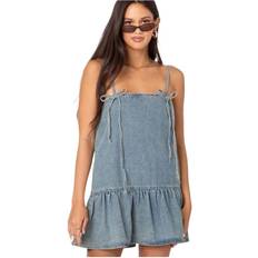 Clothing Edikted Women's Dylan Denim Mini Dress Blue-washed XSmall