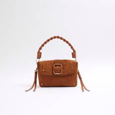 River Island Womens Brown Buckle Shoulder Bag One Size