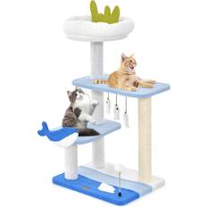 Ocean-themed Cat Tree with Scratching Posts