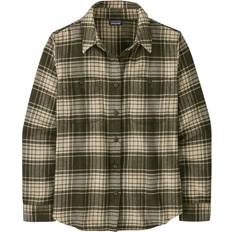 Patagonia Dame Skjorter Patagonia W's Fjord Flannel Shirt - Pine Needle Green