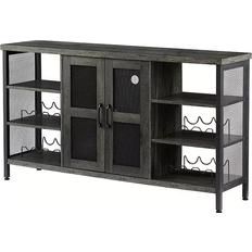 Simplie Fun Industrial Grey/Black Liquor Cabinet 55x30"