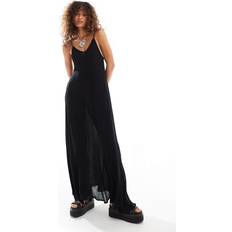 Weekday Dresses Weekday Cyndra Floaty Crepe Maxi Cami Dress - Black