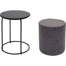 Fußhocker MCW + Pouf, K48 Fußhocker