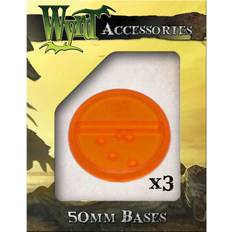 50mm Orange Translucent Bases 3 Pack