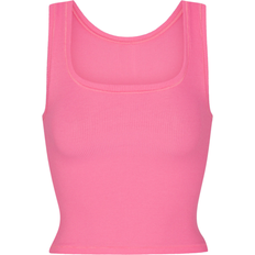 Women - XXS Tank Tops SKIMS Cotton Rib Tank - Sugar Pink