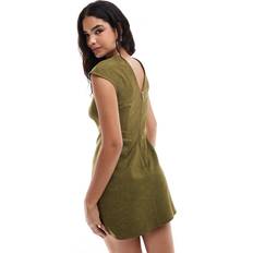 Closet Underbust Seam Mini Dress - Olive/Green
