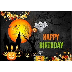 Fotobakgrunder SSSincere Halloween Gloomy Forest Graveyard Night Background