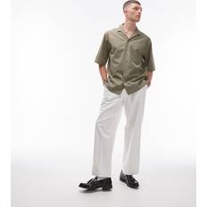 Topman Skjortor Topman Short Sleeve Smart Boxy Shirt - Green