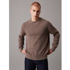 Calvin Klein Brown Tops Calvin Klein Relaxed Ribbed Cotton Jumper