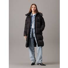 Calvin Klein Dam Kappor & Rockar Calvin Klein Long Down Puffer Coat Black