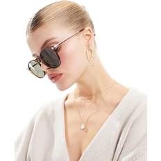 Round Sunglasses in Crystal Brown - Brown