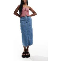 Vans Skirts Vans Denim Carpenter Maxi Skirt - Washed Blue