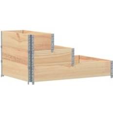 vidaXL 120x80 cm 3 Niveauer Massivt Fyrretræ Højbed