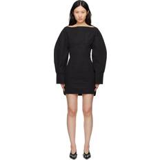 Jacquemus Poplin Skjorte Kjole - Sort