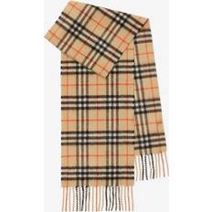 Beige - Women Scarfs Burberry Girls Vintage Check Cashmere Scarf - Beige