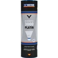 Badminton Victor of 6 nylon shuttlecocks Platin 3000 Blanc