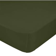 Textiles HappyFriday Fitted HappyFriday BASIC Dark Bed Sheet Green