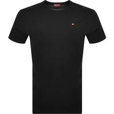 Diesel Herren T-Shirts Diesel T-Shirt Mit Gesticktem Mikro-Logo - Schwarz