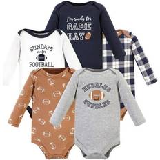 Sold by: Walmart.com, Hudson Baby Infant Boy Cotton Long-Sleeve Bodysuits Football Huddles 5-Pack Newborn