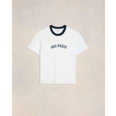 Ami Paris Mies Vaatteet Ami Paris College Logo T-Shirt - White