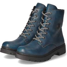 Kunstleder Stiefeletten Rieker Winterstiefel blau