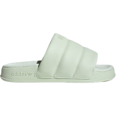 Adidas Faux Leather Slides Adidas Adilette Essential - Linen Green