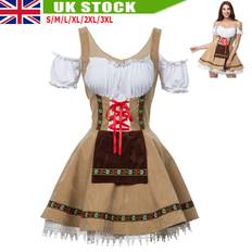 Oktoberfest Fancy Dresses YETP Star Oktoberfest Costume German Bavarian Dirndl Beer Maid Fancy Dress S-3XL Not Specified