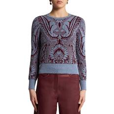 Multicolored - Women Sweaters Etro Paisley Wool Sweater Gray 50 IT/14 US