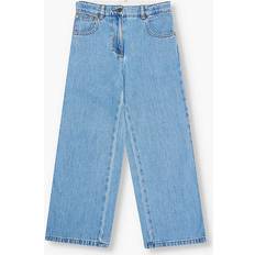 Stella McCartney Kids Girls Light Blue Vintage-wash Straight-leg Organic-cotton Jeans 4-12 Years LIGHT BLUE