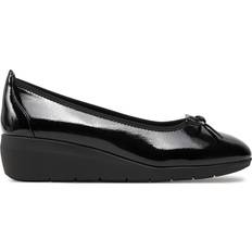 Jana Wedge-Heel Pumps - Black Patent