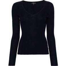 Theory Strik V-neck Knitwear - Blå