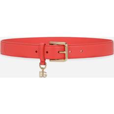 Orange - Women Belts Dolce & Gabbana Dg Charm Belt Woman Belts Orange Leather