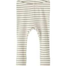 Striped Trousers Name It Leggings 'BANI' ecru dunkelbeige