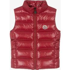 Vests Moncler Enfant Girls Red Ghany Down Padded Gilet