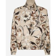 Dolce & Gabbana Beige Jackets Dolce & Gabbana Floral reversible high-neck jacket