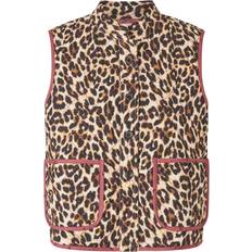 Lollys Laundry Dame Veste Lollys Laundry CairoLL Quilted Vest Leopard Print