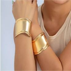 XYLFLY Gold Silver Bone Cuff Bracelet Fashions Silver Vintage Thick Cuff Bracelet