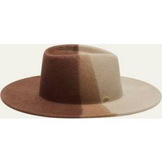 Women - Wool Hats Eugenia Kim Harlowe Color Block Felt Fedora BEIGE CAMEL BROWN