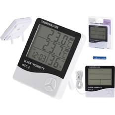 Thermometers & Weather Stations Pricenet Hygrometer Thermometer Humidity Clock HTC-2