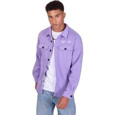 Purple Shirts Project X Paris Basic Button-Down Overshirt - Violet