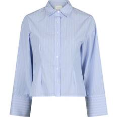 Neo Noir Rosa Stripe Shirt Skjortor Dam - Blå