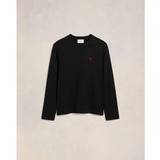 Ami Paris Women T-shirts Ami Paris de Coeur Long Sleeves T-shirt - Black