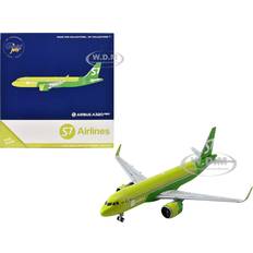 Scale Models & Model Kits GeminiJets Airbus A320neo Commercial Aircraft "S7 Airlines" RA-73428 Green Two-Tone 1/400 Diecast Model Airplane