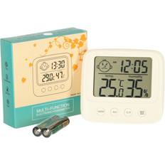Termometrar & Väderstationer Pricenet Multifunktionell Hemhygrometer med Klocka och Termometer