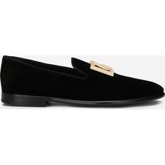 Dolce & Gabbana Herr Loafers Dolce & Gabbana Sammet Loafers Svart