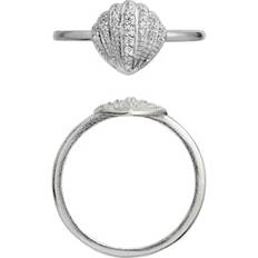 Stine A Ringe Stine A Shell Ring, Silver/White