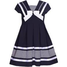 Bonnie Jean Dresses Children's Clothing Bonnie Jean Toddler Girls Nautical Stripe Dress, Navy Blue, 3T 3T